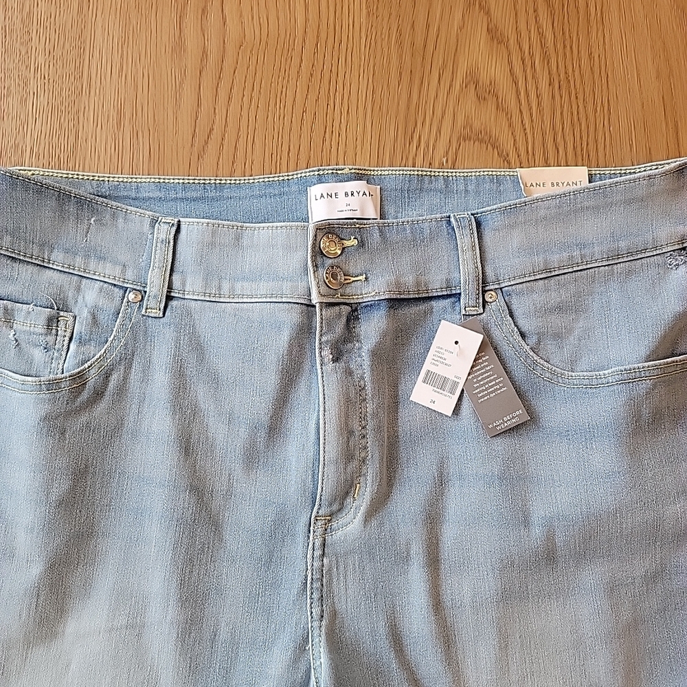 Lane Bryant Womens Size 24 Tighter Tummy Jeans High Rise Pedal Stretch Denim Mom - Picture 2 of 11